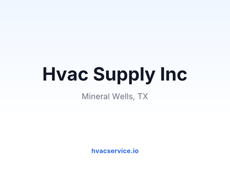 Hvac Supply Inc