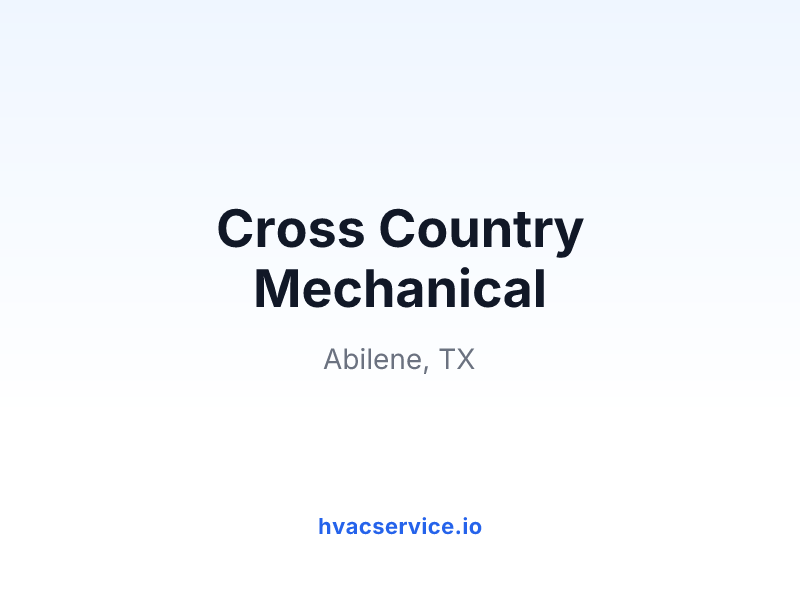 Cross Country Mechanical