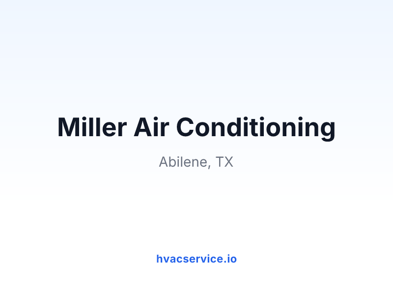 Miller Air Conditioning