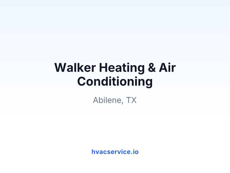 Walker Heating & Air Conditioning