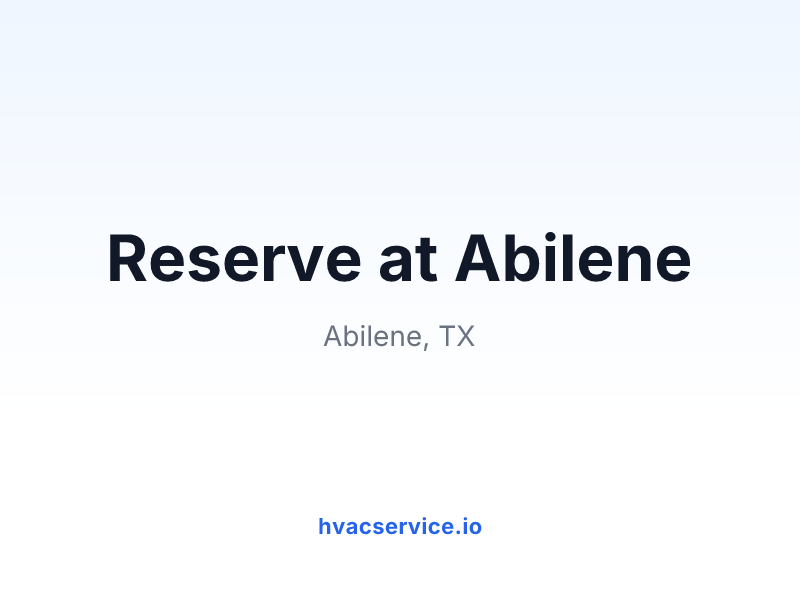 Reserve at Abilene