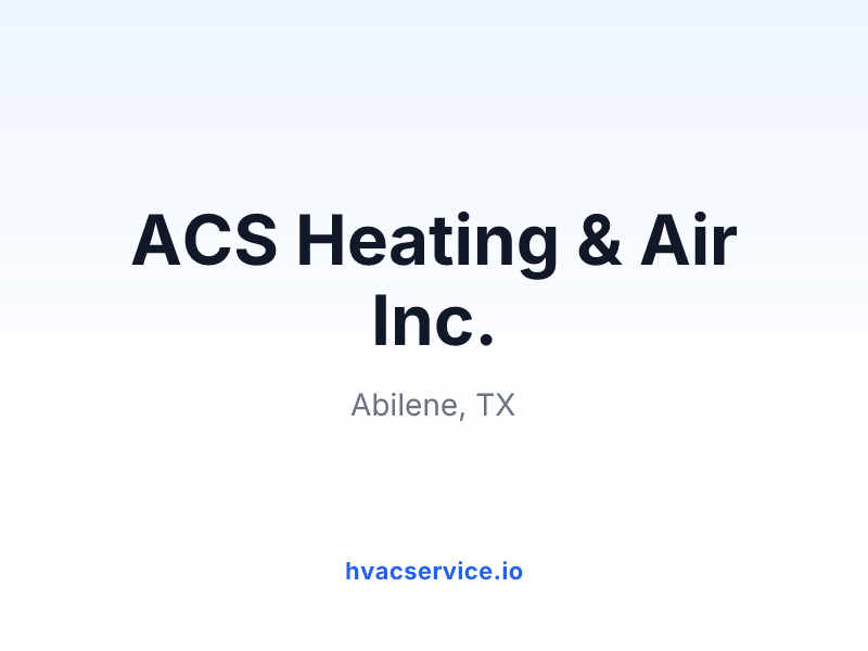 ACS Heating & Air Inc.