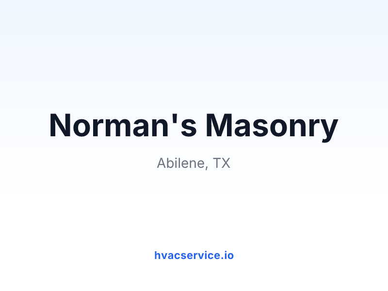 Norman's Masonry