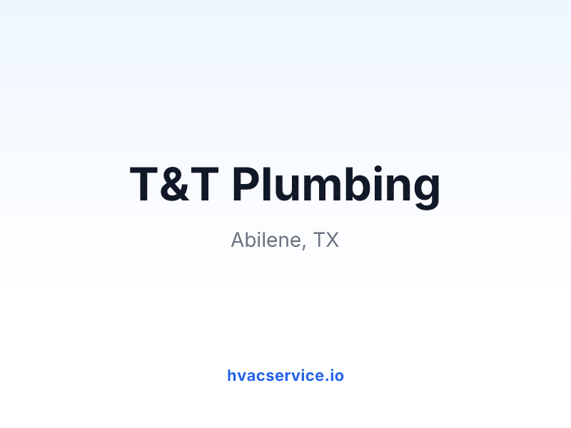 T&T Plumbing