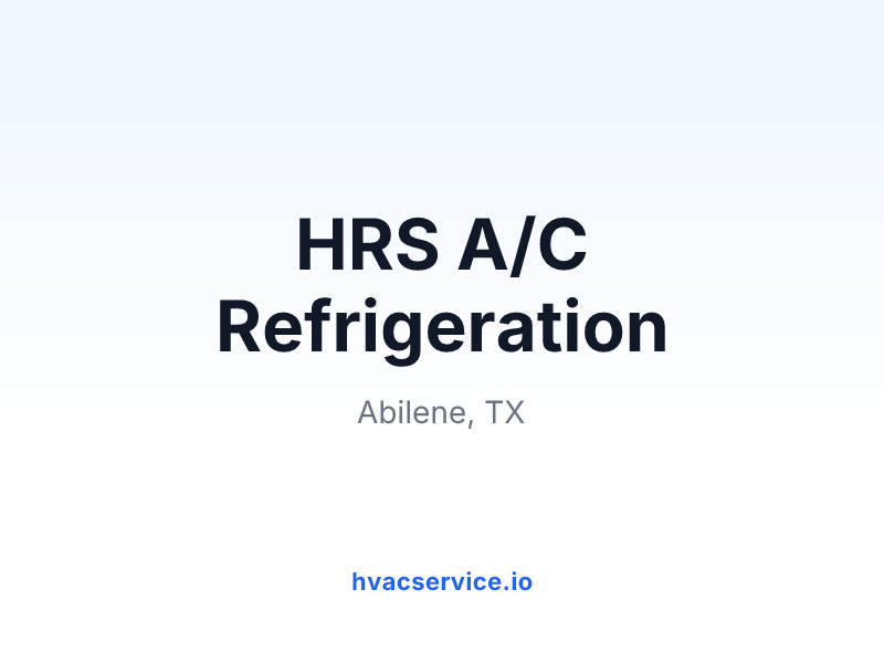 HRS A/C Refrigeration