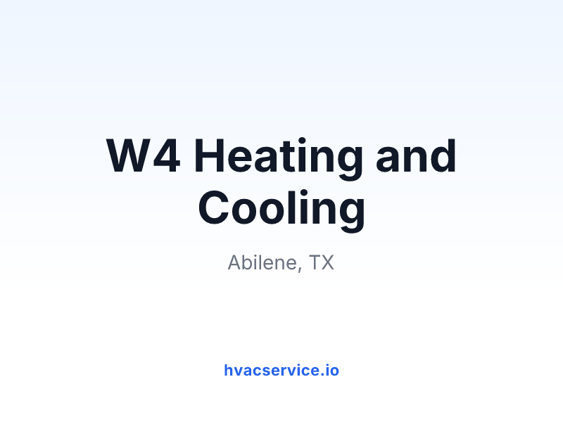 W4 Heating and Cooling
