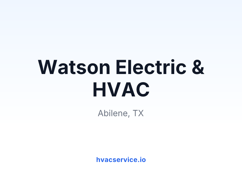 Watson Electric & HVAC