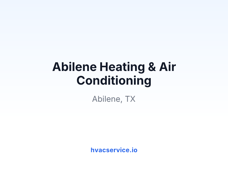 Abilene Heating & Air Conditioning