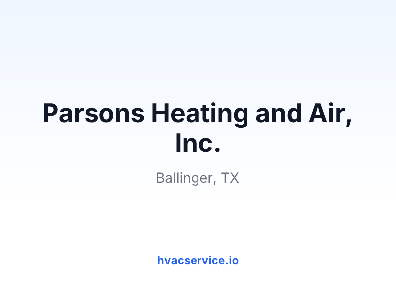 Parsons Heating and Air, Inc.
