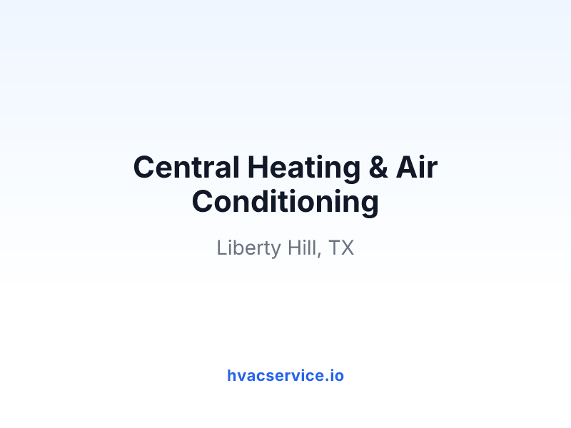 Central Heating & Air Conditioning
