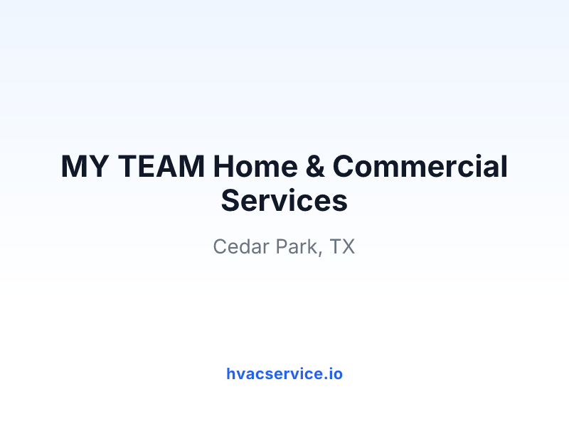 MY TEAM Home & Commercial Services