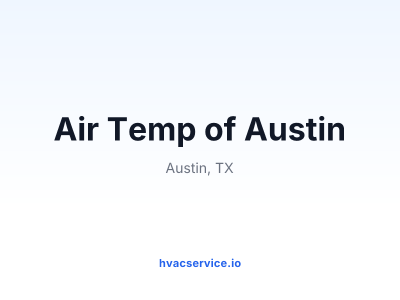 Air Temp of Austin