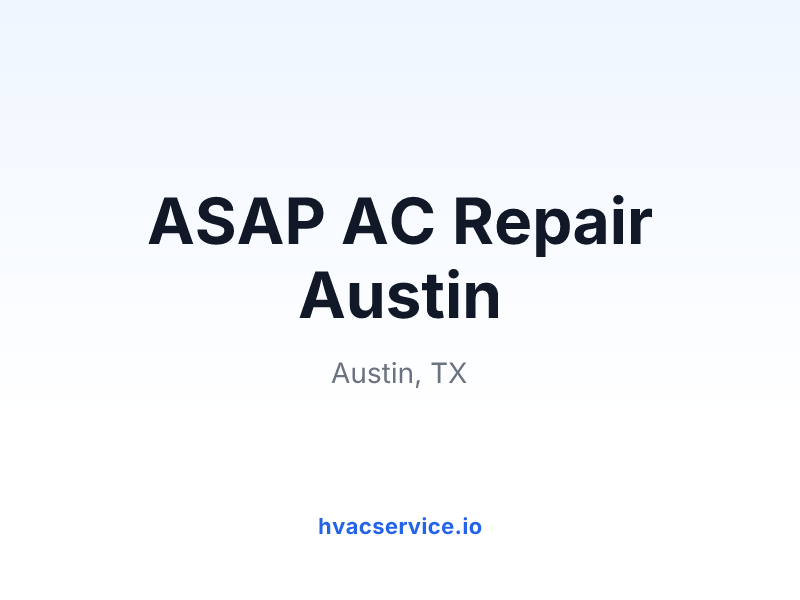 ASAP AC Repair Austin