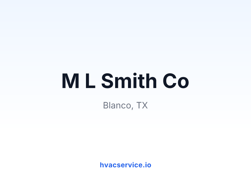 M L Smith Co