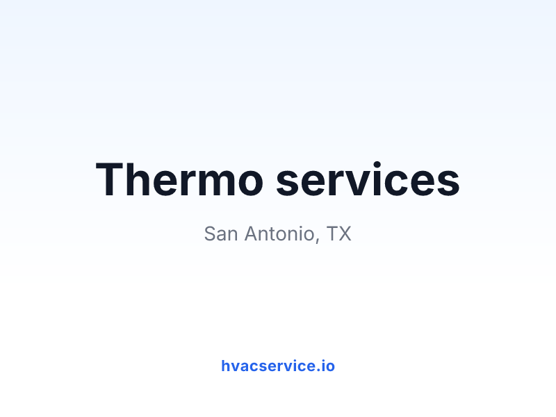 Thermo services
