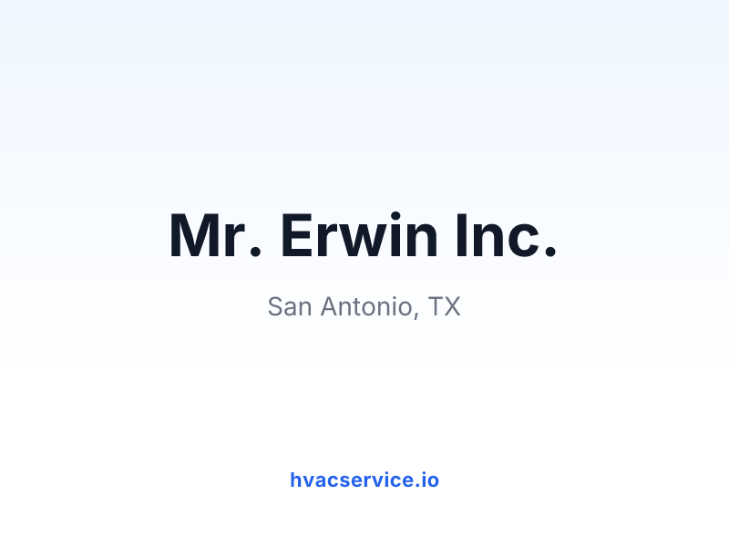 Mr. Erwin Inc.