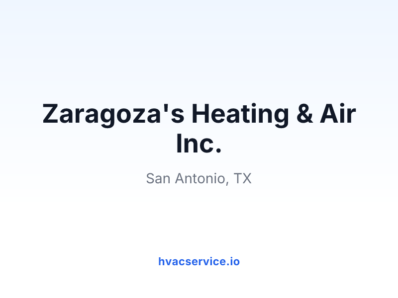 Zaragoza's Heating & Air Inc.