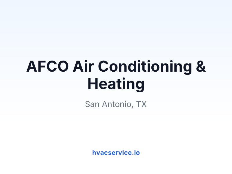 AFCO Air Conditioning & Heating