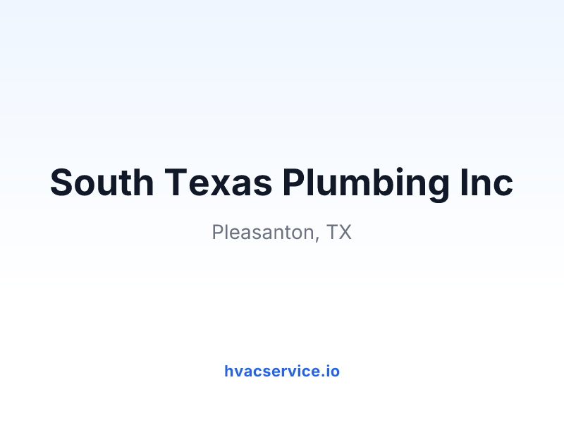 South Texas Plumbing Inc