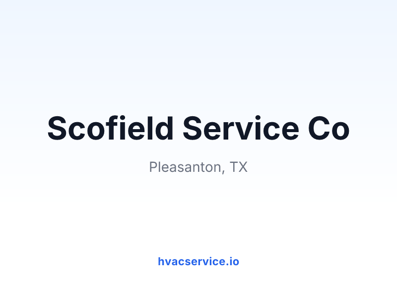 Scofield Service Co