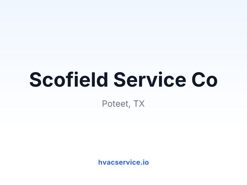 Scofield Service Co