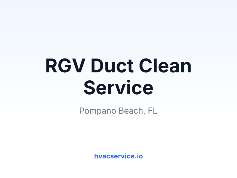 RGV Duct Clean Service