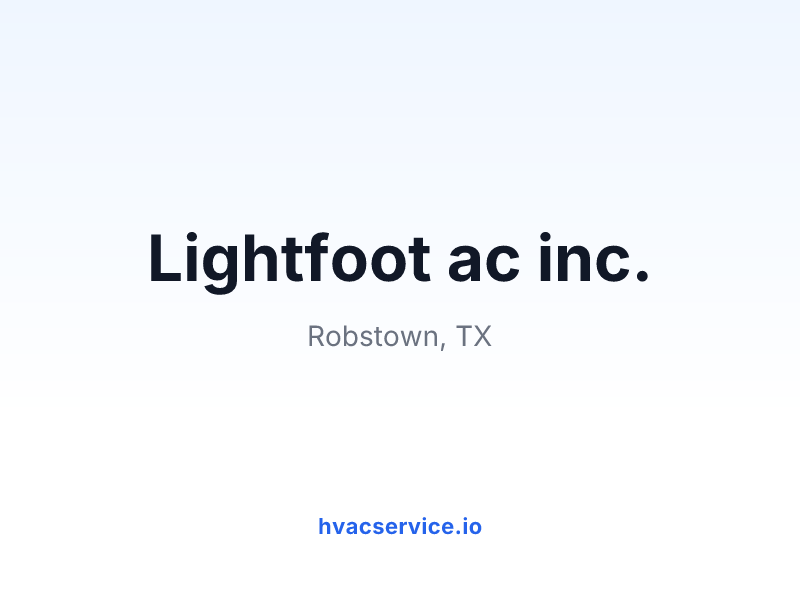 Lightfoot ac inc.