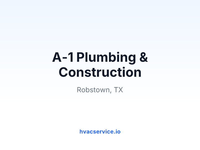 A-1 Plumbing & Construction