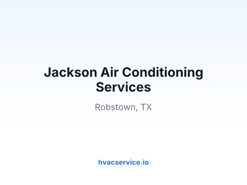 Jackson Air Conditioning Services