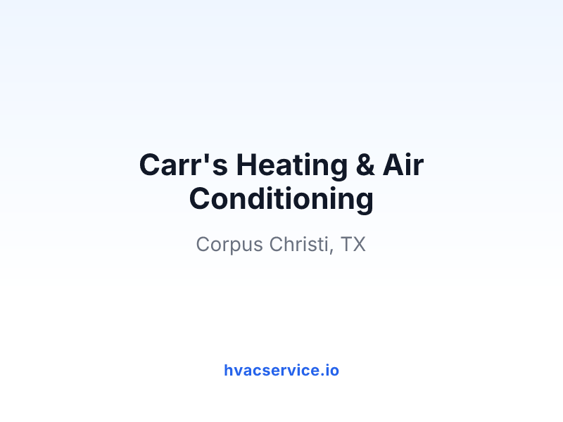 Carr's Heating & Air Conditioning