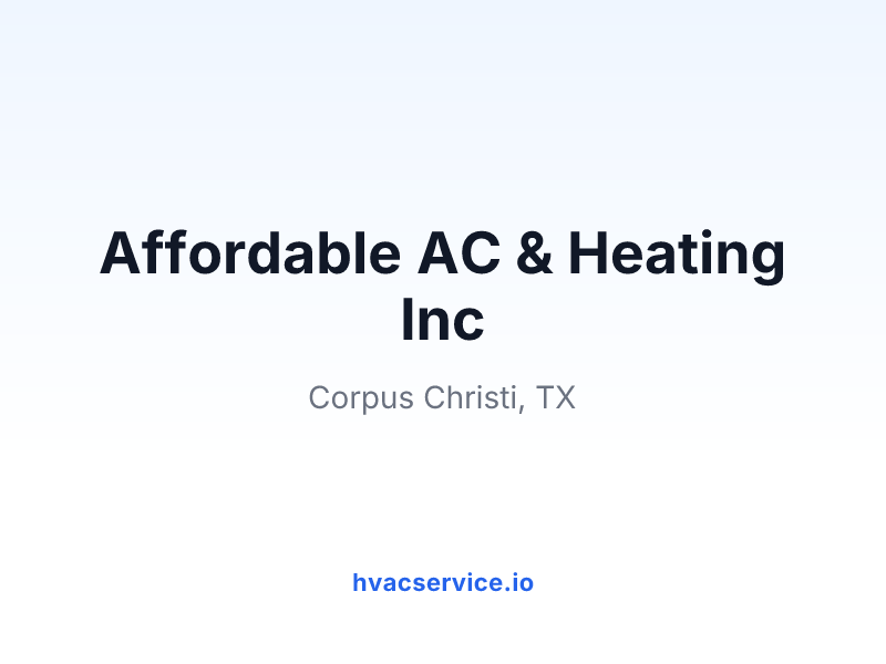 Affordable AC & Heating Inc