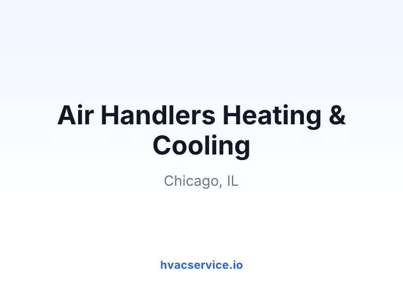 Air Handlers Heating & Cooling