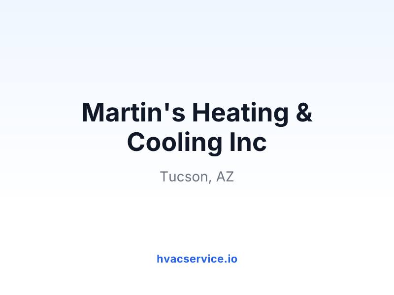 Martin's Heating & Cooling Inc