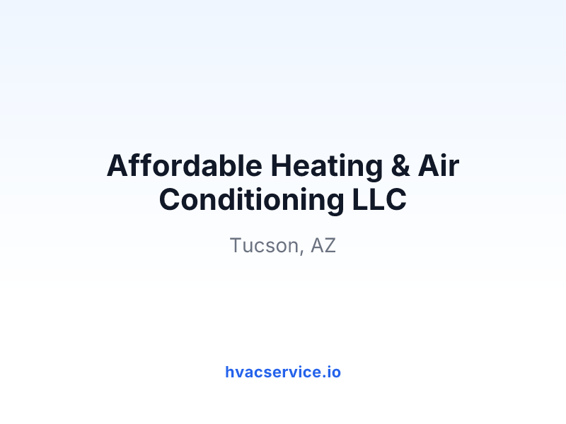 Affordable Heating & Air Conditioning LLC