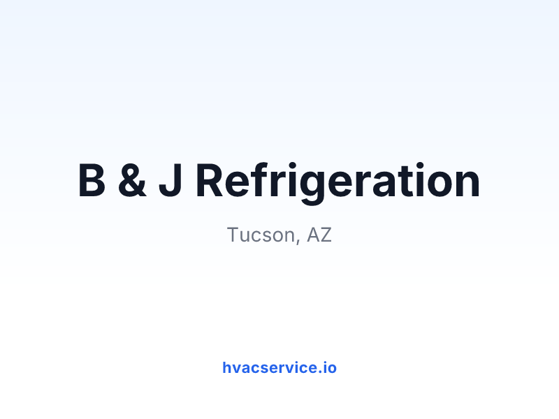 B & J Refrigeration