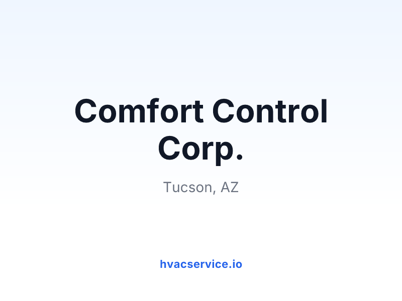 Comfort Control Corp.