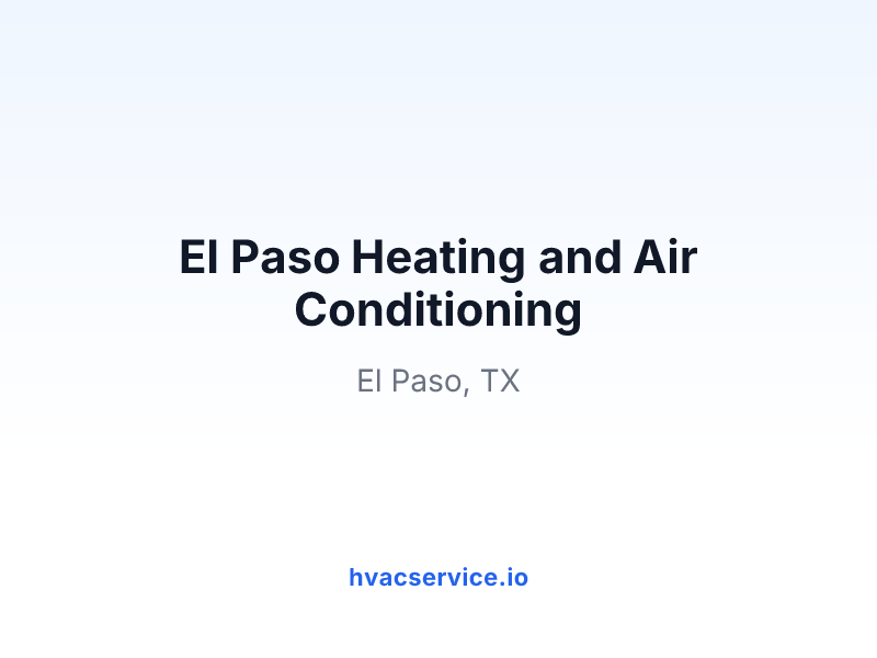 El Paso Heating and Air Conditioning