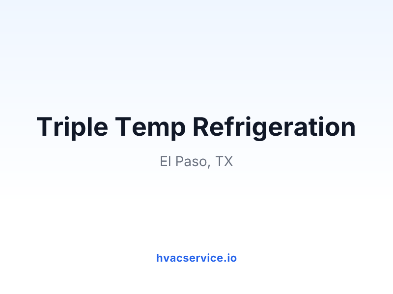 Triple Temp Refrigeration
