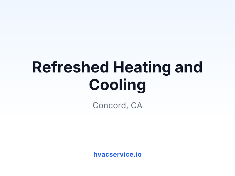 Refreshed Heating and Cooling