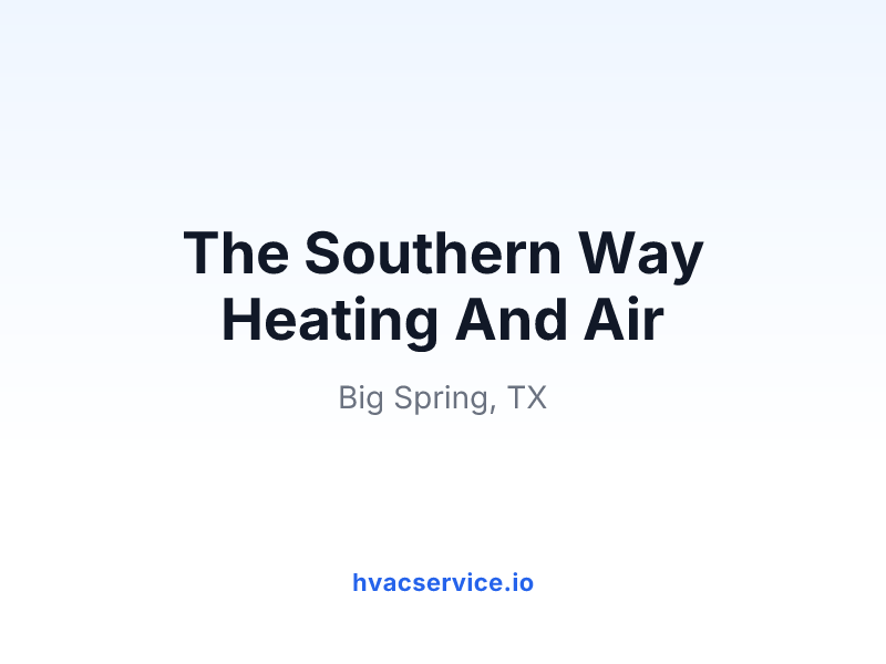 The Southern Way Heating And Air