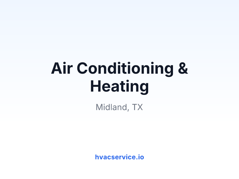 Air Conditioning & Heating