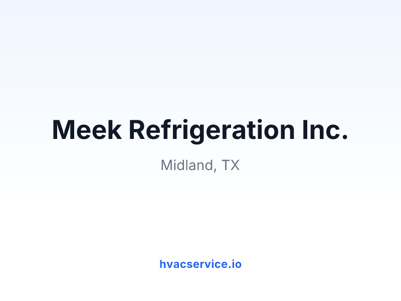 Meek Refrigeration Inc.