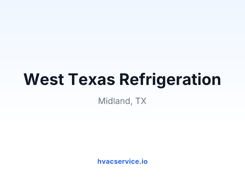 West Texas Refrigeration