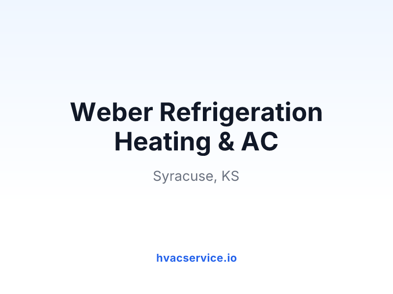 Weber Refrigeration Heating & AC