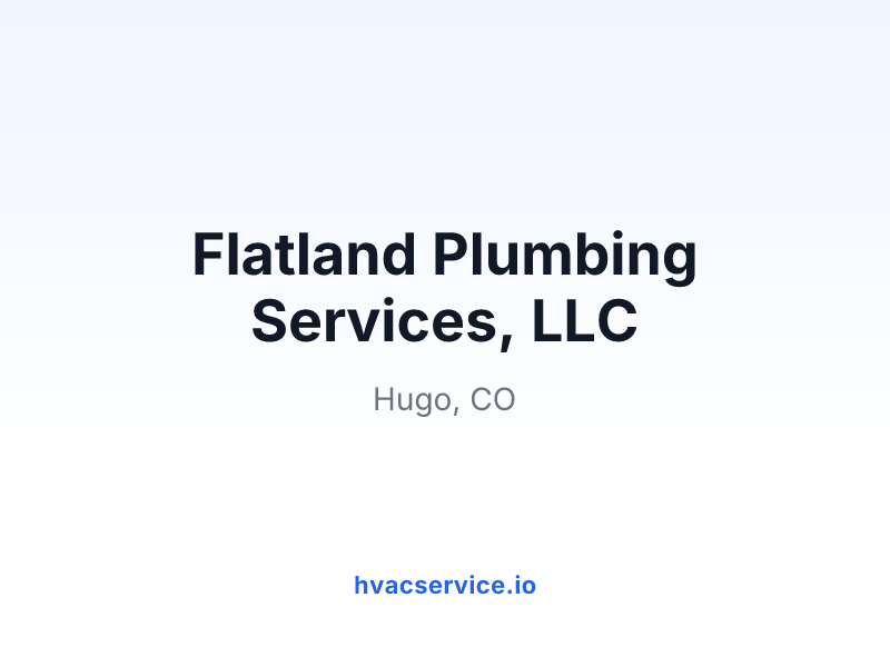 Flatland Plumbing Services, LLC