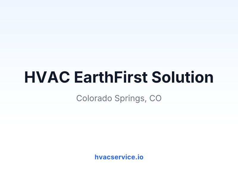 HVAC EarthFirst Solution
