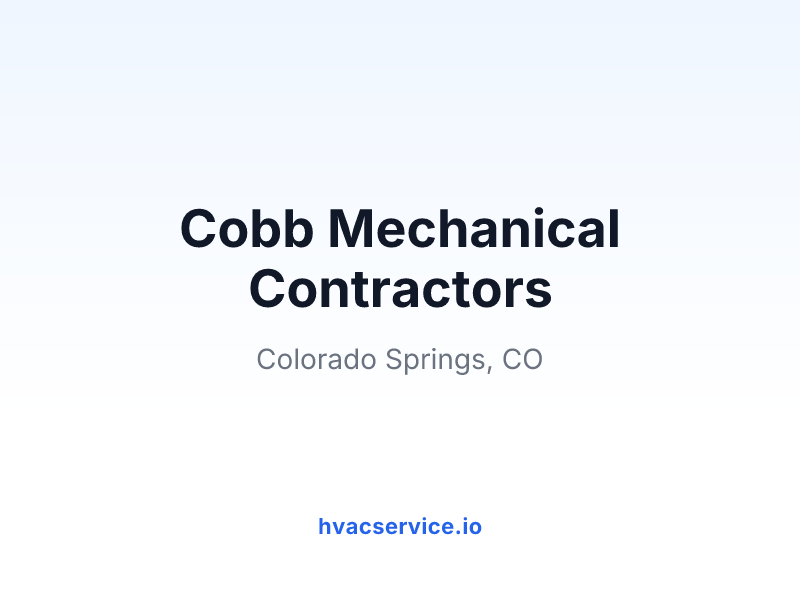 Cobb Mechanical Contractors