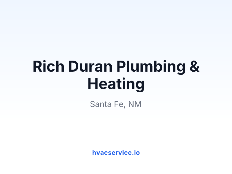 Rich Duran Plumbing & Heating