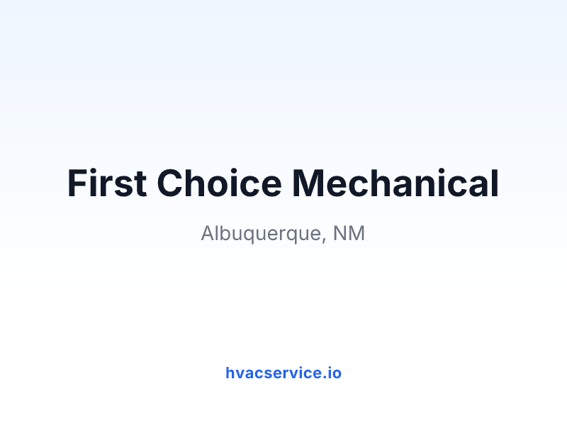 First Choice Mechanical