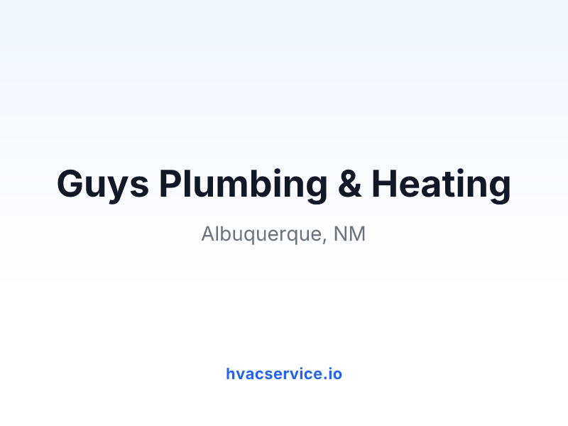 Guys Plumbing & Heating